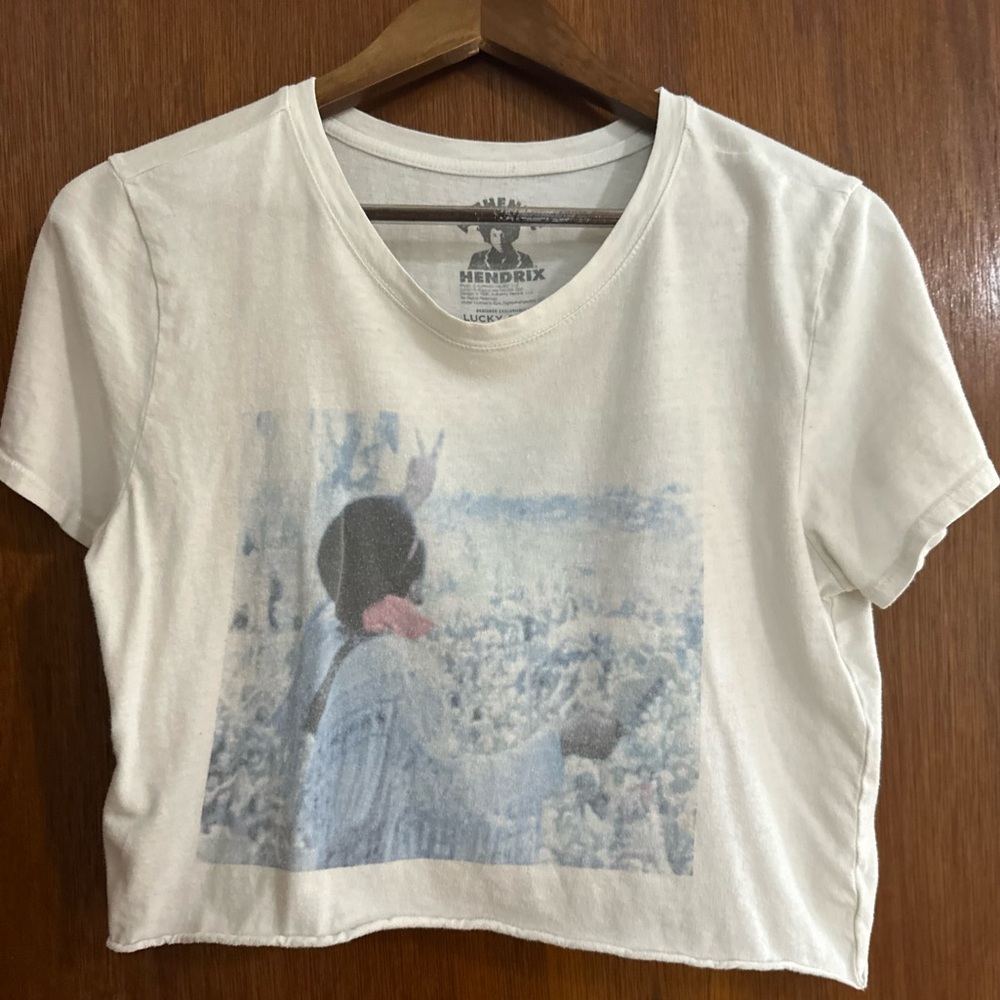 Lucky Brand Jimmy Hendrix Crop Tee